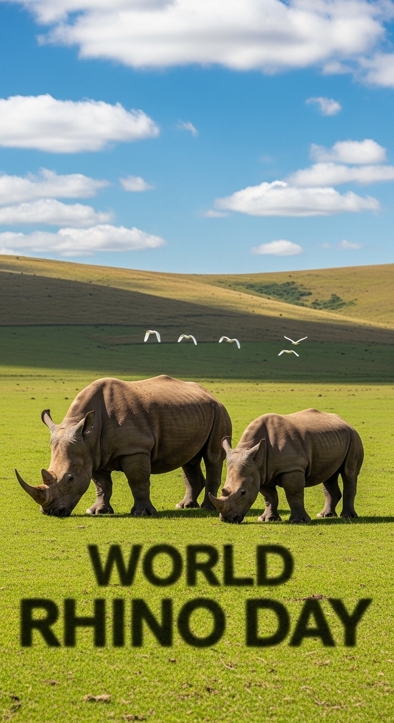 World Rhino Day: Protecting Rhinos in Green Fields